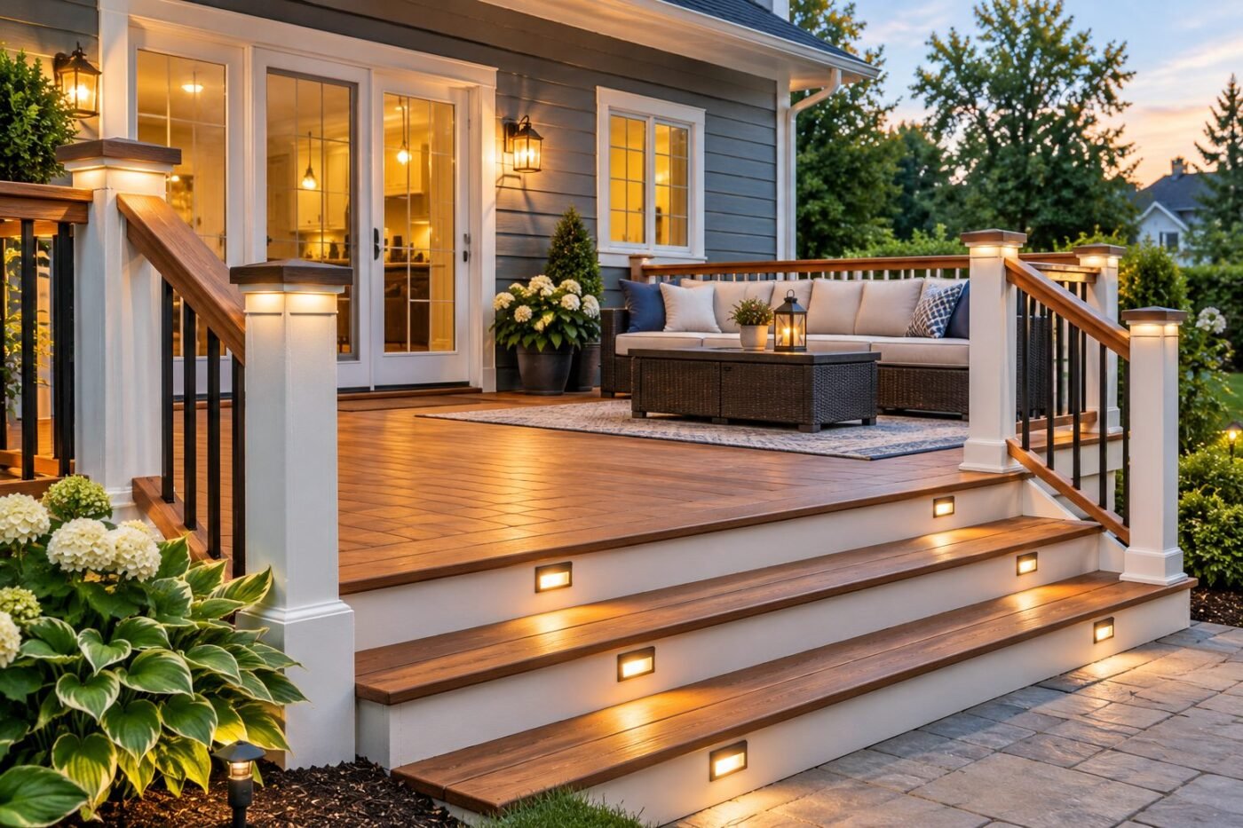Finished deck. Illustrative demonstration photograph.