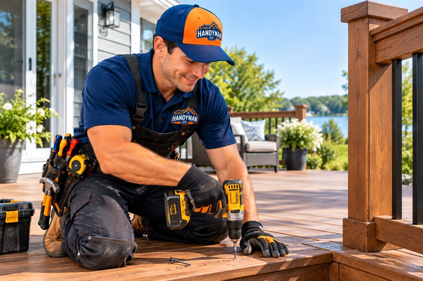 Decks & Outdoor Repairs. Illustrative demonstration photograph.