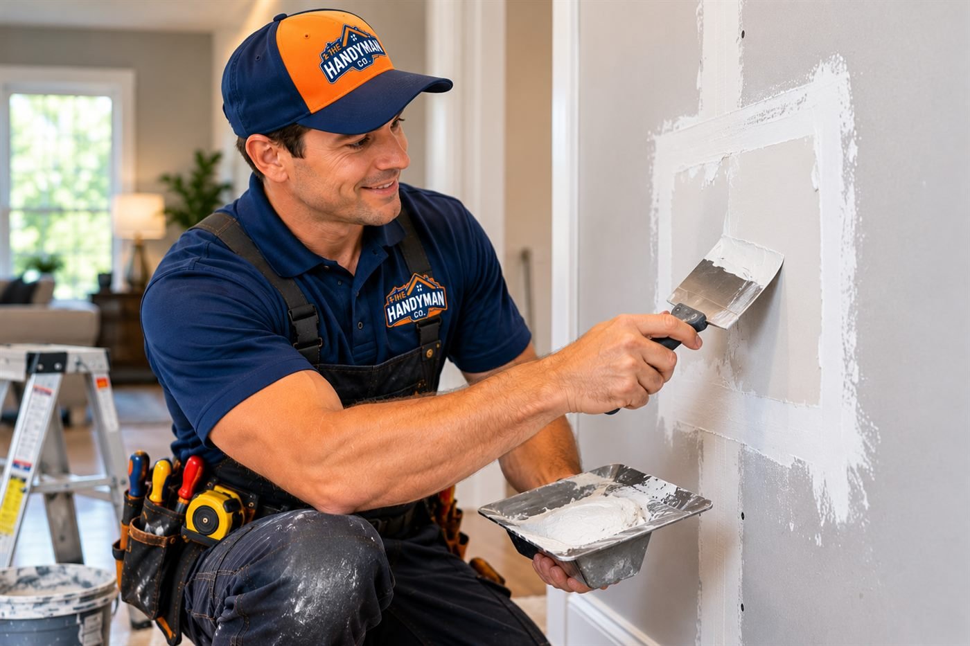 Drywall Repair. Illustrative demonstration photograph.