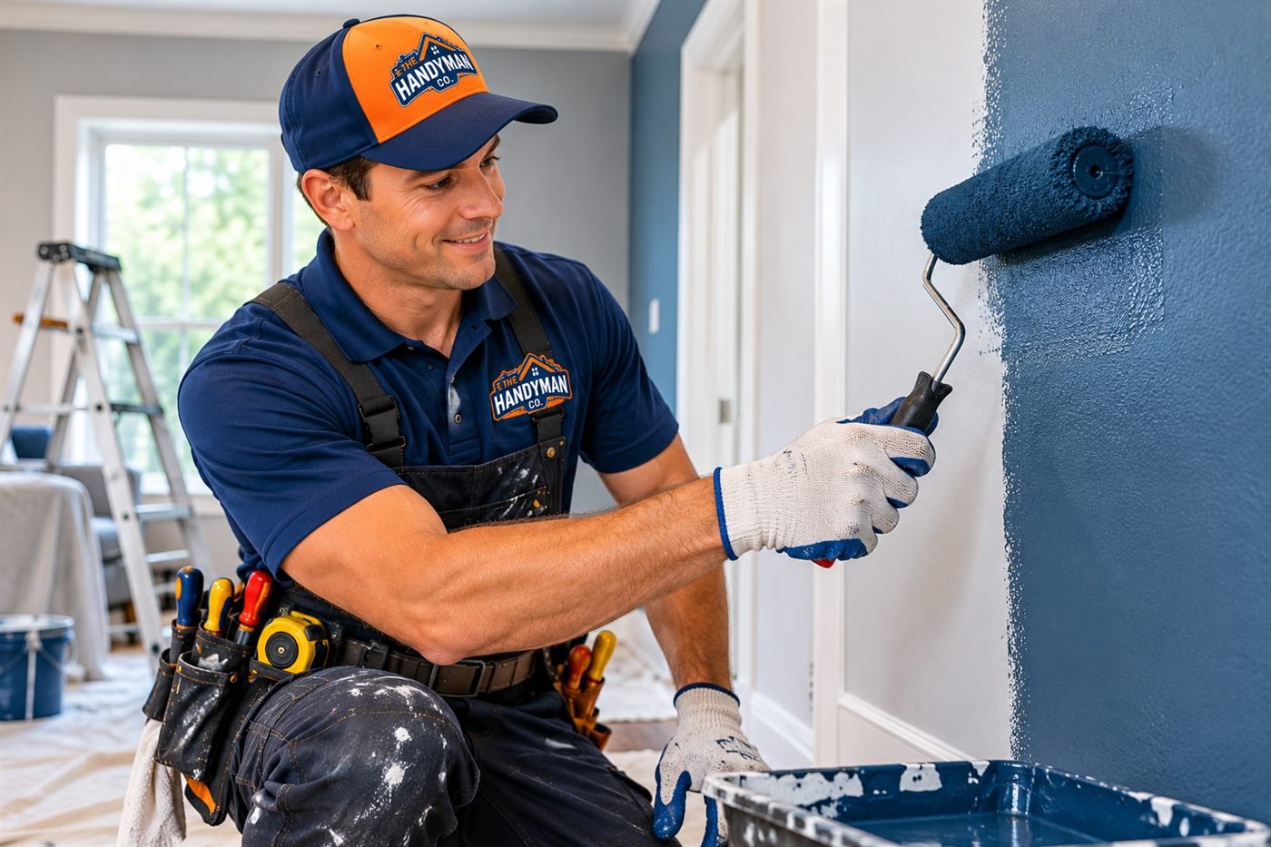 Interior Painting. Illustrative demonstration photograph.