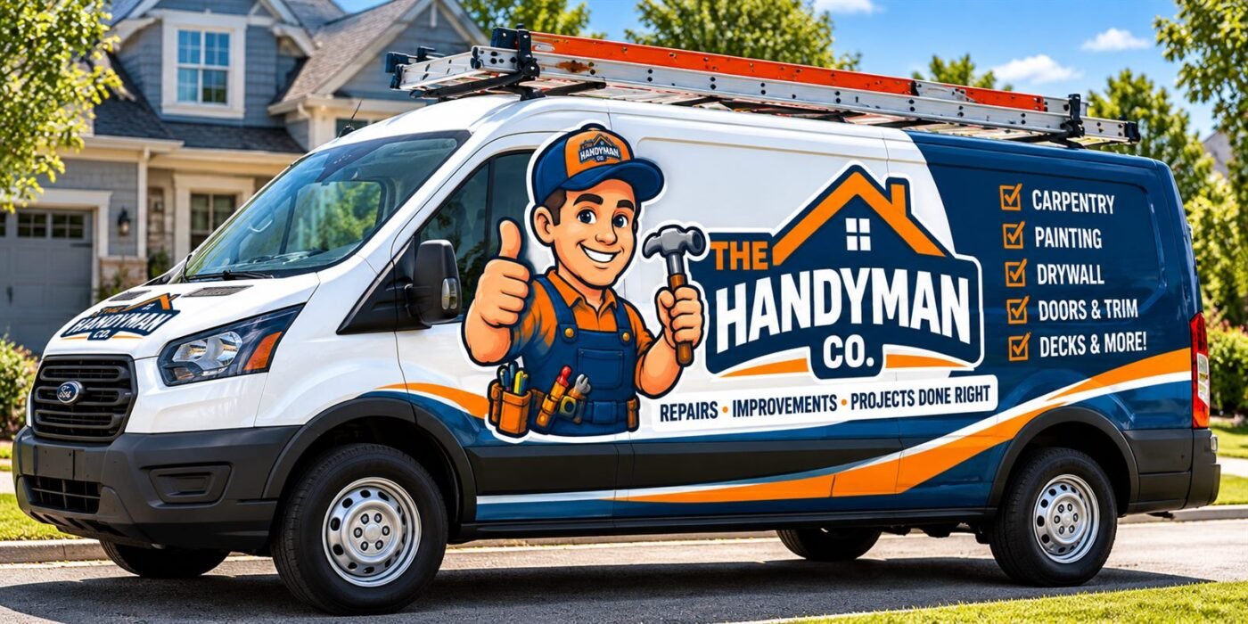 Branded van. Illustrative demonstration photograph.